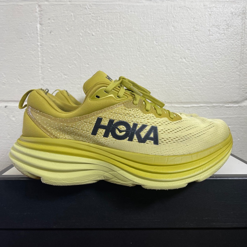 Hoka One One Bondi 8 1127952 GLCR Yellow Running Shoes Sneakers Women's 9 B